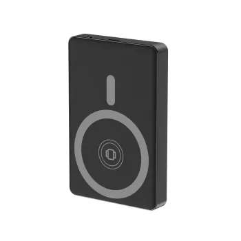 Gembird PB10-WPC15M-LCD-01 Magnetinis belaidis power bank su LCD, 15 W, 10000 mAh, juodas