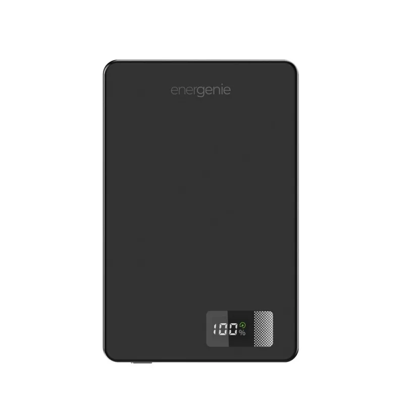 Gembird PB10-WPC15M-LCD-01 Magnetinis belaidis power bank su LCD, 15 W, 10000 mAh, juodas