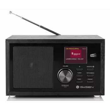 Nešiojamas radijo imtuvas GoGen DAB620BTCB su DAB+ ir FM radiju, Bluetooth, CD grotuvu ir USB MP3 atkūrimu, juodas