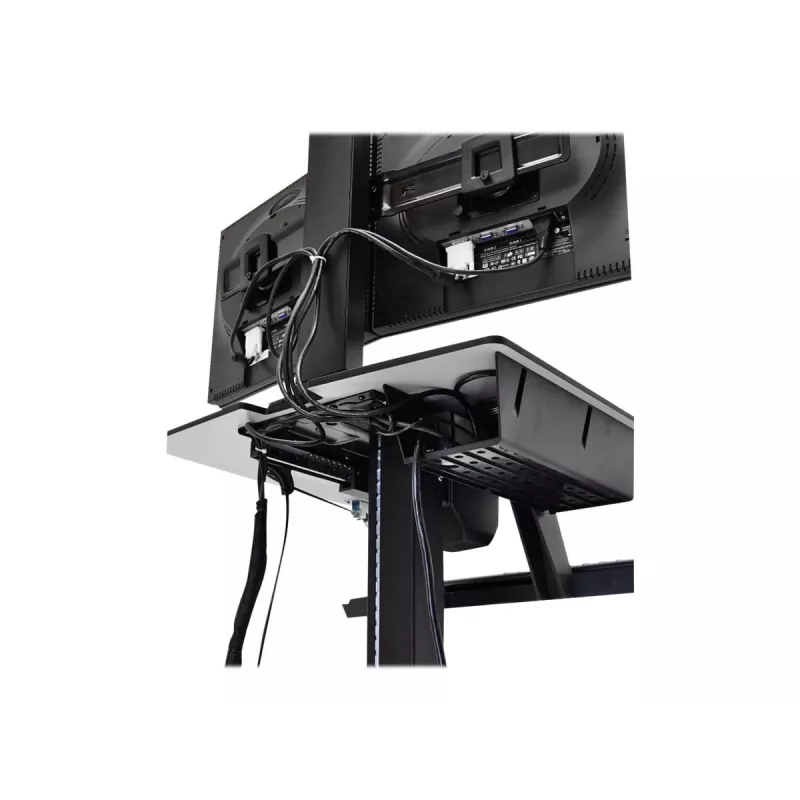 Ergotron WorkFit-C Single HD Sit-Stand Workstation – Mobilus vežimėlis su stovima/sėdima darbo vieta – Juoda, Pilka – 12,7 kg – 76,2 cm (30 inch) – VESA 75x75, 100x100, 200x100, 200x200 – 360°