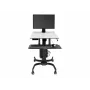 Ergotron WorkFit-C Single HD Sit-Stand Workstation – Mobilus vežimėlis su stovima/sėdima darbo vieta – Juoda, Pilka – 12,7 kg – 76,2 cm (30 inch) – VESA 75x75, 100x100, 200x100, 200x200 – 360°