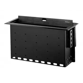 StarTech.com Dual-Module Conference Table Connectivity Box - Customizable - Flush Mount - Black
