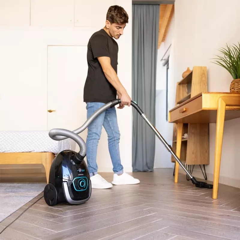 Cecotec Conga Powerbag 2500 Plus maišelinis cilindrinis dulkių siurblys, 850 W, 2,5 l dulkių talpa, juodas