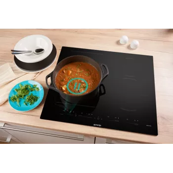 Gorenje Indukcinė kaitlentė GI6432BSC 60 cm juoda su PowerBoost, laikmačiu, vaikų užraktu