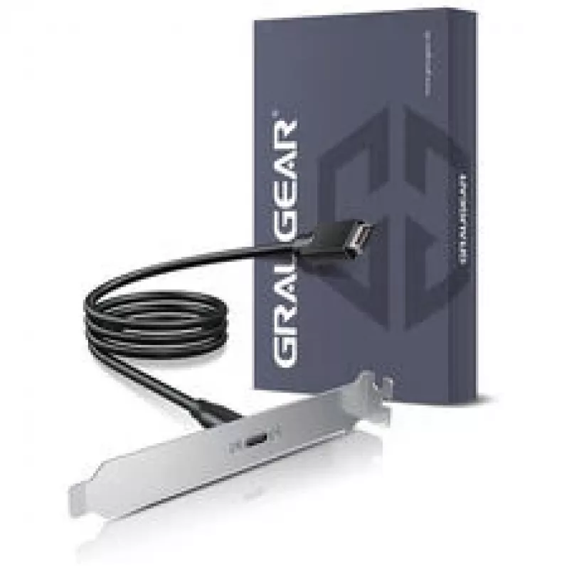 GRAUGEAR G-ETC-20G-B High-Speed USB-C Port Retrofit Kit su PCI lizdo laikikliu, 0,5 m, juoda