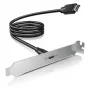 GRAUGEAR G-ETC-20G-B High-Speed USB-C Port Retrofit Kit su PCI lizdo laikikliu, 0,5 m, juoda