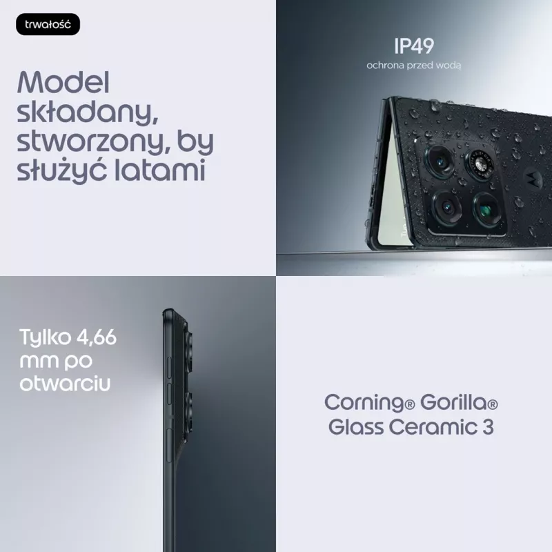 Motorola razr fold 20,6 cm (8,09 inch) Dual SIM Android 16.0 5G USB Type-C 16 GB RAM 512 GB Storage 6000 mAh Black