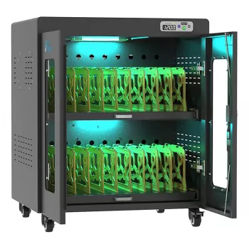 GoodConnections ANTARES N20E nešiojamųjų kompiuterių įkrovimo spinta su UVC dezinfekcija iki 15,6 inch, juoda