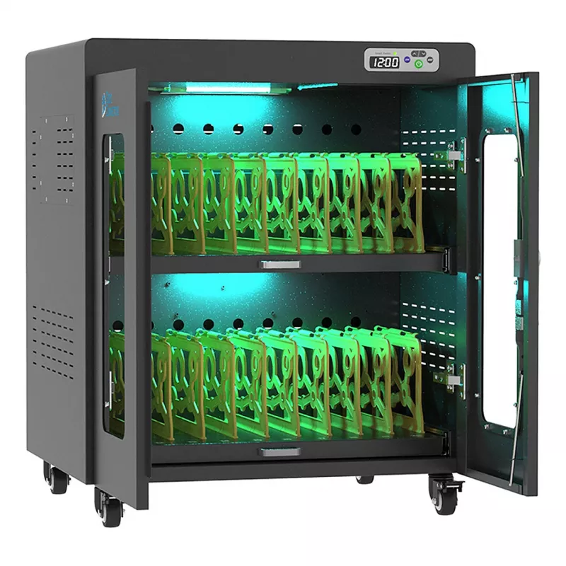 GoodConnections ANTARES N20E nešiojamųjų kompiuterių įkrovimo spinta su UVC dezinfekcija iki 15,6 inch, juoda