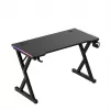 HUZARO Hero 2.3 RGB Gaming Desk – 1200x600mm, juoda, Carbon Flex, RGB LED, fiksuotas aukštis