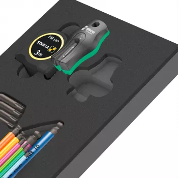 Wera 9740 Hex-Plus L-Key Set Metric 9 vnt. su rutuliniu galu ir spalviniu kodavimu