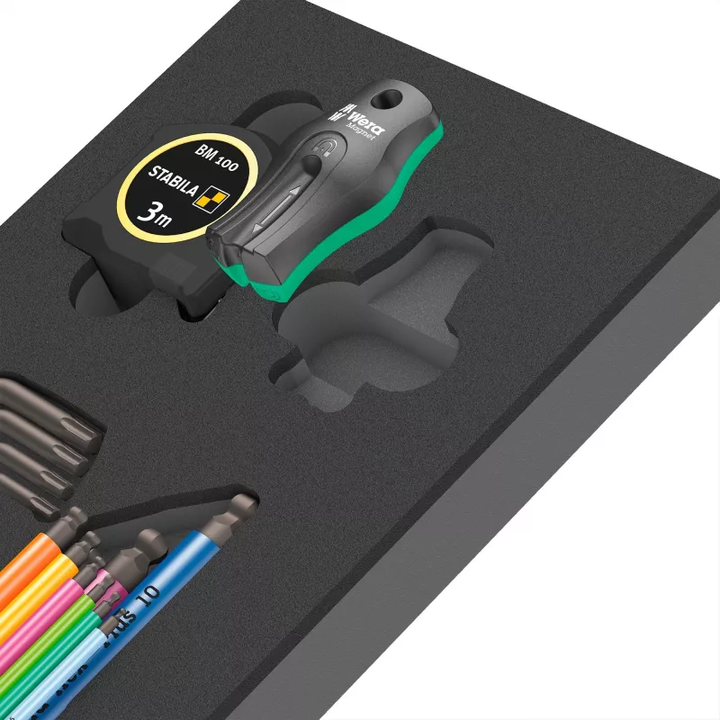 Wera 9740 Hex-Plus L-Key Set Metric 9 vnt. su rutuliniu galu ir spalviniu kodavimu