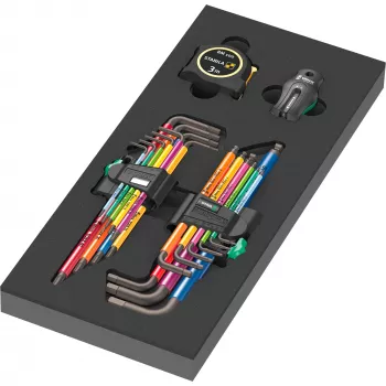 Wera 9740 Hex-Plus L-Key Set Metric 9 vnt. su rutuliniu galu ir spalviniu kodavimu