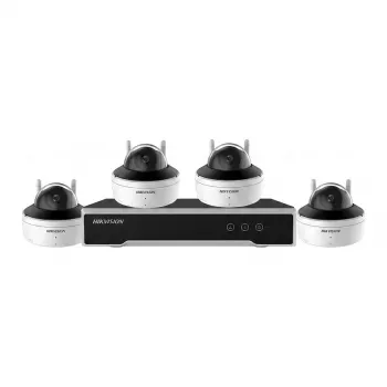 Hikvision NK844W1H-1T(E) 4 kanalų 4MP NVR ir 4 kupolinių „Wi-Fi“ vaizdo kamerų rinkinys su 1TB kietuoju disku