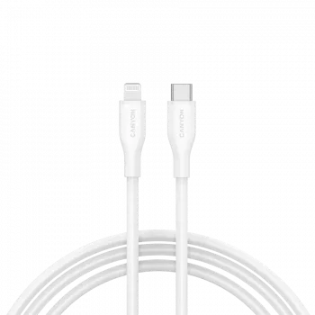 Canyon CLNM60SC10 USB-C į Lightning laidas 1 m 60 W MFi Silikoninis Baltas