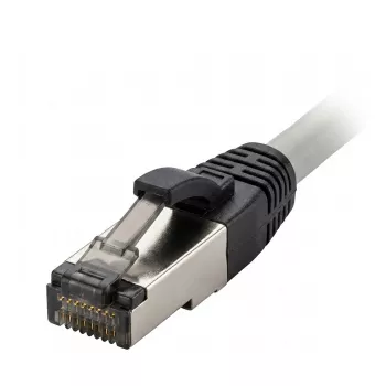 Synergy21 Patch Cable RJ45, CAT8.1 2000MHz, 0,5m, Grey, S-STP (S/FTP), TPE/LSZH (SuperFlex), AWG26