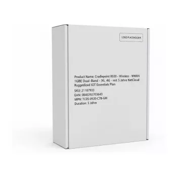 Cradlepoint R920 – belaidis maršrutizatorius – WWAN 1GbE Dual-Band – 3G, 4G – su 5 metų NetCloud Ruggedized IoT Essentials planu