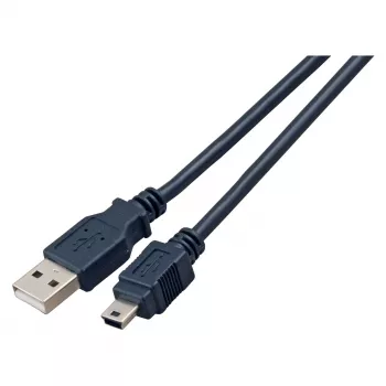 EFB USB 2.0 jungiamasis laidas Type A – Mini B 5 kontaktų, klasikinė juoda, 1,5 m