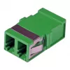 EFB-ELEKTRONIK LC Duplex OM5 šviesolaidinis movos adapteris, vientisas, be flanšo, šviesiai žalias, su keramine mova