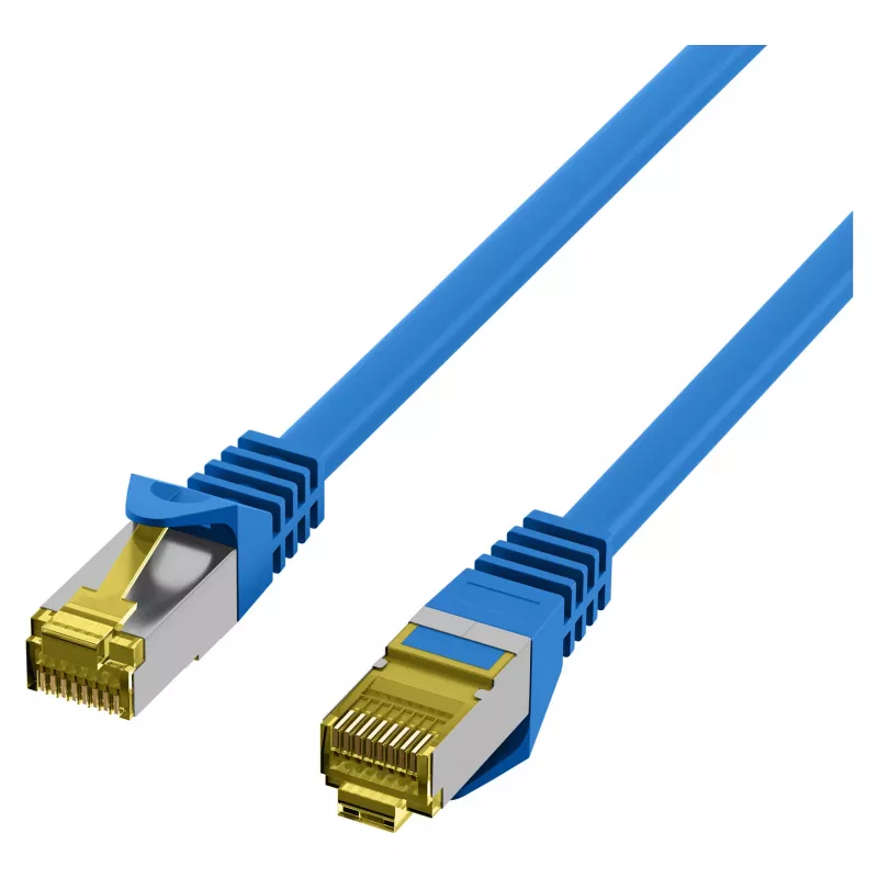 EFB RJ45 Patch Cable Cat.6A S/FTP LSZH Cat.7 Raw Cable Blue 0,15m