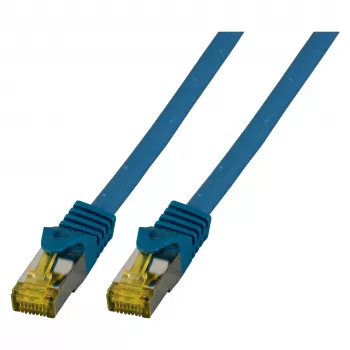 EFB RJ45 Patch Cable Cat.6A S/FTP LSZH Cat.7 Raw Cable Blue 0,15m