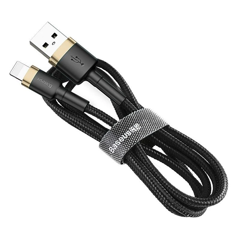 Baseus Cafule Lightning į USB-A laidas 1m Juodas/Auksinis