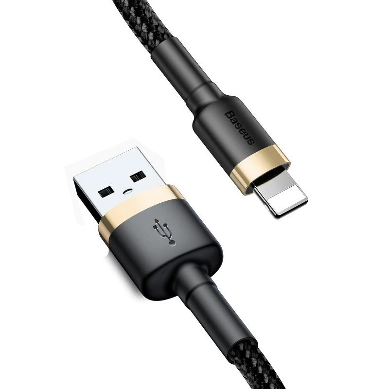 Baseus Cafule Lightning į USB-A laidas 1m Juodas/Auksinis