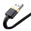 Baseus Cafule Lightning į USB-A laidas 1m Juodas/Auksinis