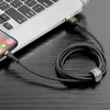 Baseus Cafule Lightning į USB-A laidas 1m Juodas/Auksinis