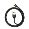 Baseus Cafule Lightning į USB-A laidas 1m Juodas/Auksinis