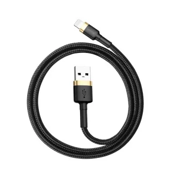 Baseus Cafule Lightning į USB-A laidas 1m Juodas/Auksinis