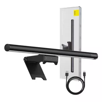 Baseus i-Wok 2 Monitor Light su jutikliniu skydeliu (juoda)
