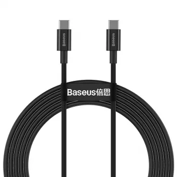 Baseus Superior USB-C į USB-C laidas 1 m juodas 100W greitas įkrovimas ir duomenų sinchronizavimas