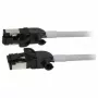 Synergy21 Patch Cable RJ45, CAT6A 500MHz, 1,0m, Grey, S/FTP, Slimline Round d=4,5mm, TPE/LSZH (Superflex), AWG28, su CAT7 Raw Connector, Rotatable Plug