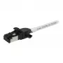 Synergy21 Patch Cable RJ45, CAT6A 500MHz, 0,5m, White, S/FTP, Slimline Round d=4,5mm, TPE/LSZH (Superflex), AWG28, su CAT7 Raw Connector, Sukiojama jungtis