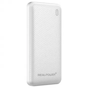 “RealPower PB-10000 SSB Power Bank 10000 mAh Solid-State Battery White”