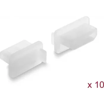 Delock Dust Cover for HDMI-A Female Port, 10 Pieces, Silicone, Transparent (87423)