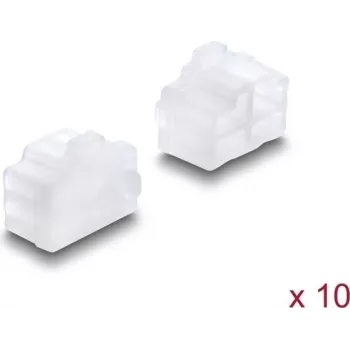 Delock Dust Protection for RJ45 Socket 10 Pieces Silicone Transparent (87493)