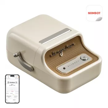 NIIMBOT B21 Pro nešiojamasis etikečių spausdintuvas (kreminė spalva)