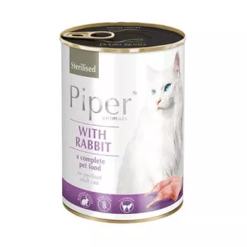 Dolina Noteci Piper Animals Sterilised with Rabbit - šlapias kačių maistas 400g