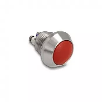 Delock Push Button for Panel Mount 12 mm 2 x Screw Terminal Red