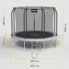 REBEL Active Trampoline PRO 10ft/305 cm su apsauginiu tinklu, juoda/mėlyna