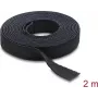 Delock lipnusis ir kilpinis dirželis ritinyje, juodas, L 2 m x P 13 mm (19030)