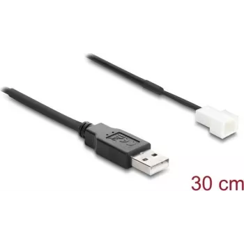 Delock USB 2.0 Type-A Male to 3-Pin Fan Connector Male Cable 30 cm (91226)