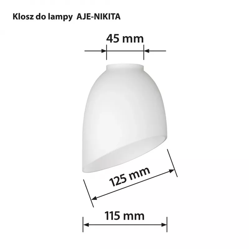 Activejet Lempų gaubtas Nikita baltas tekstilinis cilindrinis E27 300 mm