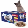 PREVITAL Mega Box Veal, Salmon, Liver, Chicken - šlapias ėdalas katėms 40x100g