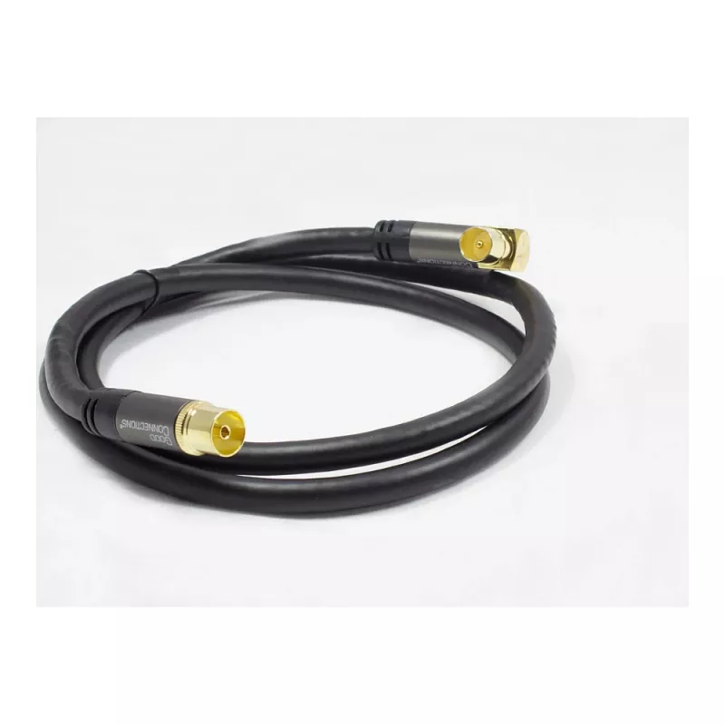 Good Connections SmartFLEX SAT antenos kabelis, IEC/Coax lizdu, auksuotas, keturgubai ekranuotas, 120 dB, juodas, 1,5 m (GC-M2072)