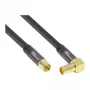 Good Connections SmartFLEX SAT antenos kabelis, IEC/Coax lizdu, auksuotas, keturgubai ekranuotas, 120 dB, juodas, 1,5 m (GC-M2072)