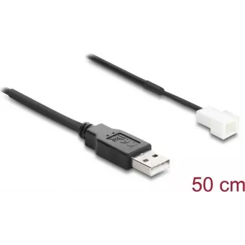 Delock USB 2.0 Type-A Male to 3 Pin Fan Connector Male Fan Power Cable 50 cm (91227)