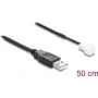 Delock USB 2.0 Type-A Male to 3 Pin Fan Connector Male Fan Power Cable 50 cm (91227)